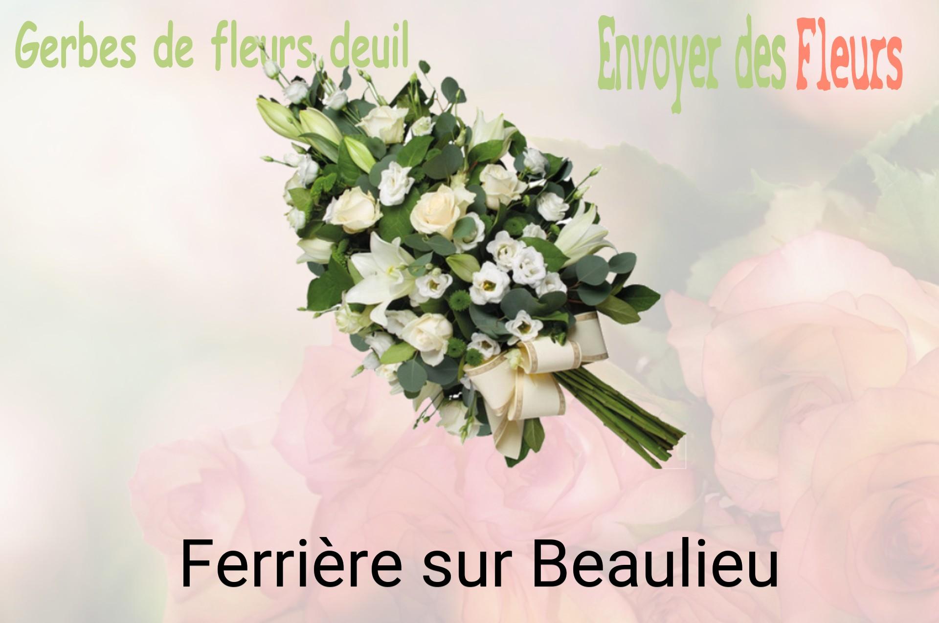 Gerbe de fleurs de deuil livrée à Ferrière-sur-Beaulieu